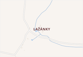 Lažánky v obci Klatovy - mapa části obce