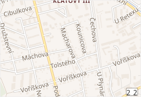 Macharova v obci Klatovy - mapa ulice