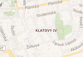 Maškova v obci Klatovy - mapa ulice