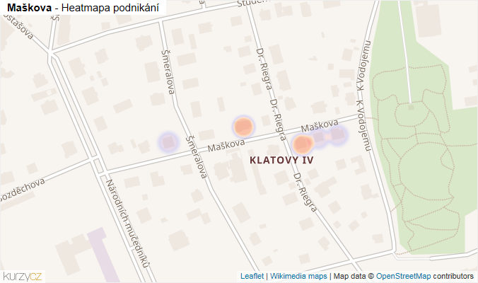 Mapa Maškova - Firmy v ulici.