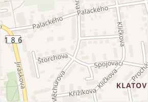 Měchurova v obci Klatovy - mapa ulice