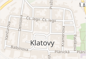 nám. Míru v obci Klatovy - mapa ulice