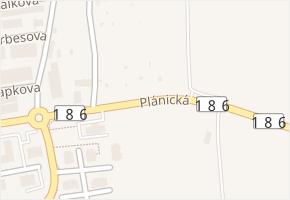 Plánická v obci Klatovy - mapa ulice
