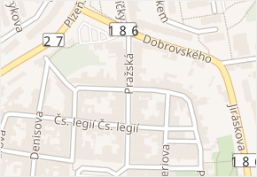 Pražská v obci Klatovy - mapa ulice