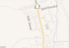 Sídl. Sever v obci Klatovy - mapa ulice