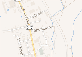 Spořilovská v obci Klatovy - mapa ulice