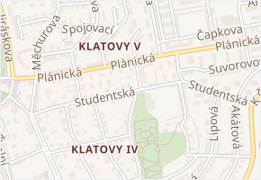 Studentská v obci Klatovy - mapa ulice