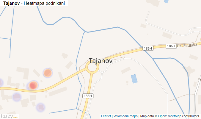 Mapa Tajanov - Firmy v části obce.