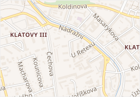 U Retexu v obci Klatovy - mapa ulice