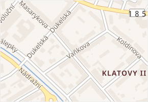 Vaňkova v obci Klatovy - mapa ulice