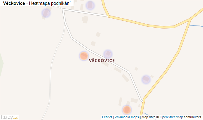 Mapa Věckovice - Firmy v části obce.
