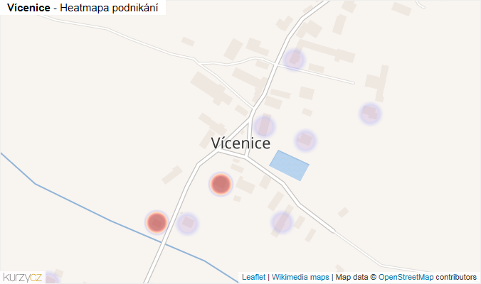 Mapa Vícenice - Firmy v části obce.