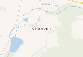 Vítkovice v obci Klatovy - mapa části obce