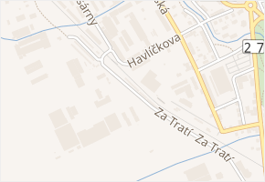 Za Tratí v obci Klatovy - mapa ulice