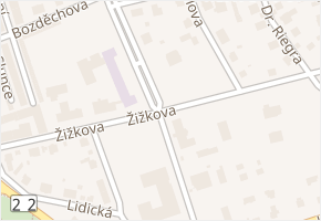 Žižkova v obci Klatovy - mapa ulice