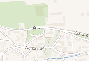 Dolní Kasárna v obci Klecany - mapa ulice