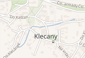 Klecany v obci Klecany - mapa části obce