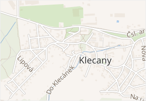 Krátká v obci Klecany - mapa ulice