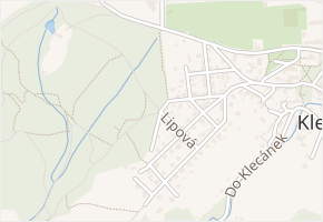 Lipová v obci Klecany - mapa ulice