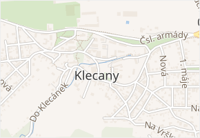 Nám. Třebízského v obci Klecany - mapa ulice