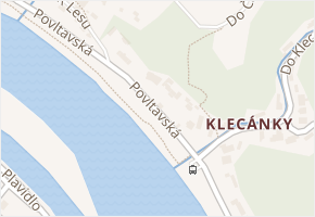 Povltavská v obci Klecany - mapa ulice