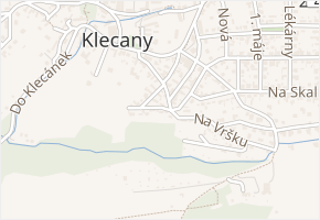 U vodárny v obci Klecany - mapa ulice