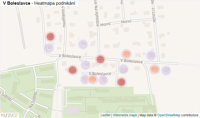 Mapa V Boleslavce - Firmy v ulici.