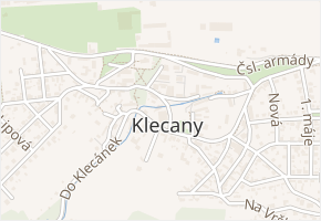 Za Kasárnama v obci Klecany - mapa ulice