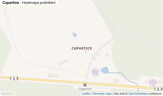 Mapa Capartice - Firmy v části obce.