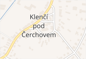 Klenčí pod Čerchovem v obci Klenčí pod Čerchovem - mapa části obce