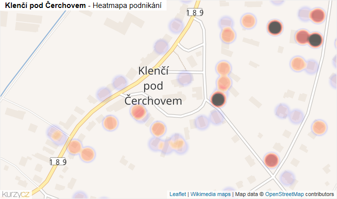 Mapa Klenčí pod Čerchovem - Firmy v části obce.