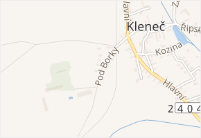 Pod Borky v obci Kleneč - mapa ulice
