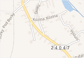 Průběžná v obci Kleneč - mapa ulice