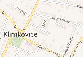 Gen. Svobody v obci Klimkovice - mapa ulice