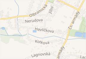 Havlíčkova v obci Klimkovice - mapa ulice