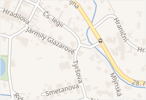 Jarmily Glazarové v obci Klimkovice - mapa ulice