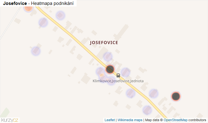 Mapa Josefovice - Firmy v části obce.