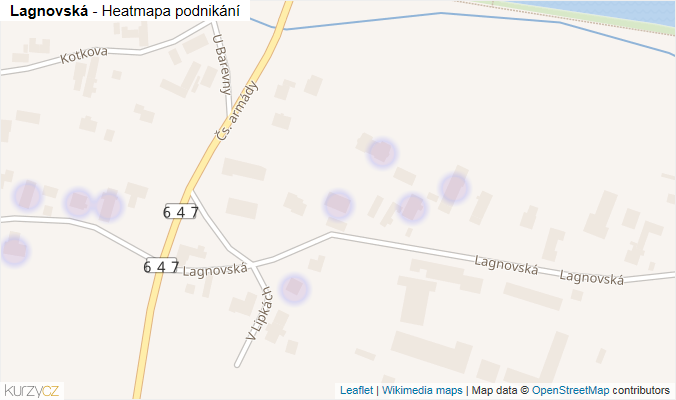 Mapa Lagnovská - Firmy v ulici.