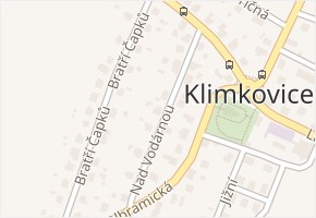 Nad vodárnou v obci Klimkovice - mapa ulice