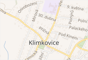 Příčná v obci Klimkovice - mapa ulice
