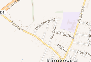 Revoluční v obci Klimkovice - mapa ulice