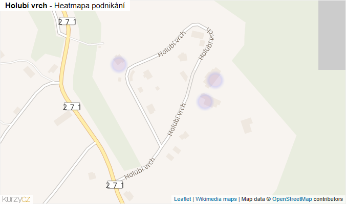 Mapa Holubí vrch - Firmy v ulici.