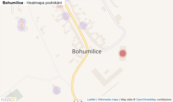 Mapa Bohumilice - Firmy v části obce.