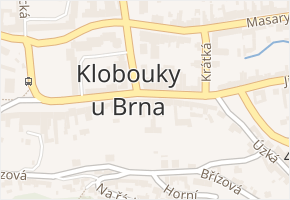 Bří. Mrštíků v obci Klobouky u Brna - mapa ulice