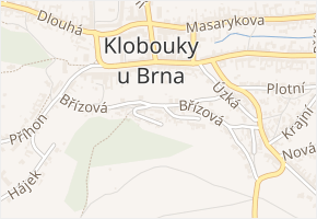 Břízová v obci Klobouky u Brna - mapa ulice