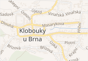 Krátká v obci Klobouky u Brna - mapa ulice