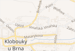 Lomená v obci Klobouky u Brna - mapa ulice