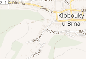 Na návrší v obci Klobouky u Brna - mapa ulice