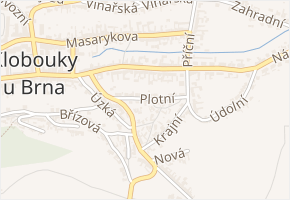 Plotní v obci Klobouky u Brna - mapa ulice