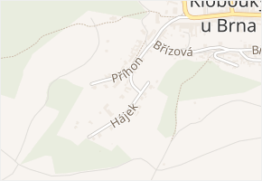 Uzavřená v obci Klobouky u Brna - mapa ulice